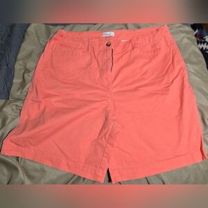 Kim Rogers Coral Bermuda Shorts